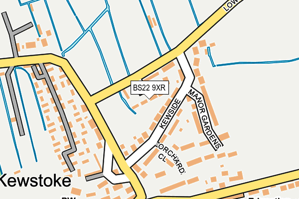 BS22 9XR map - OS OpenMap – Local (Ordnance Survey)