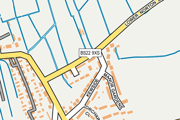 BS22 9XS map - OS OpenMap – Local (Ordnance Survey)