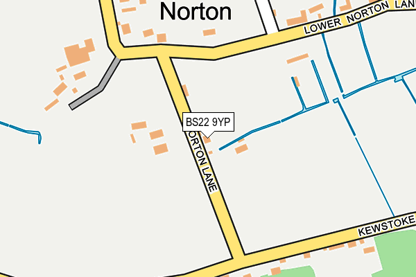 BS22 9YP map - OS OpenMap – Local (Ordnance Survey)