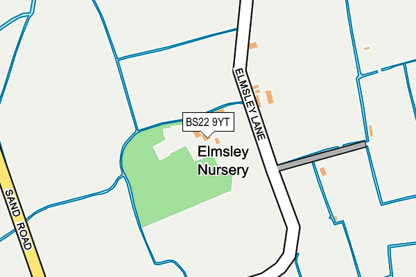 BS22 9YT map - OS OpenMap – Local (Ordnance Survey)