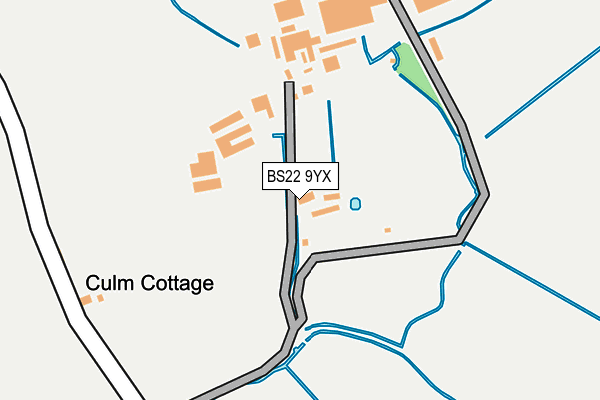 BS22 9YX map - OS OpenMap – Local (Ordnance Survey)