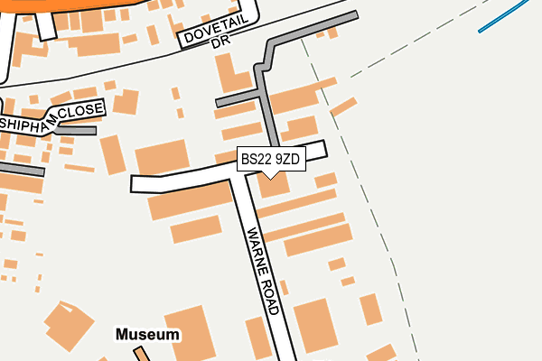 BS22 9ZD map - OS OpenMap – Local (Ordnance Survey)