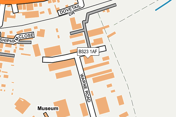 BS23 1AF map - OS OpenMap – Local (Ordnance Survey)