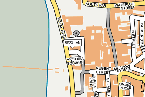 BS23 1AN map - OS OpenMap – Local (Ordnance Survey)