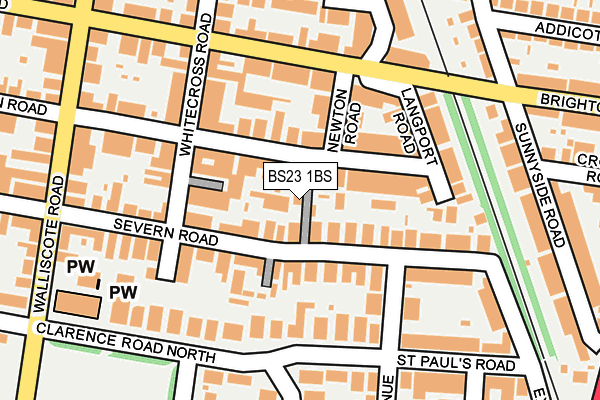 BS23 1BS map - OS OpenMap – Local (Ordnance Survey)