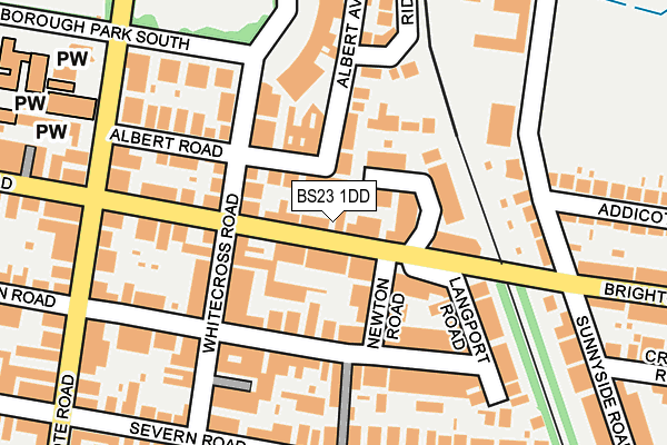 BS23 1DD map - OS OpenMap – Local (Ordnance Survey)