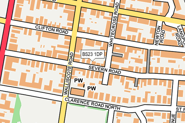 BS23 1DP map - OS OpenMap – Local (Ordnance Survey)