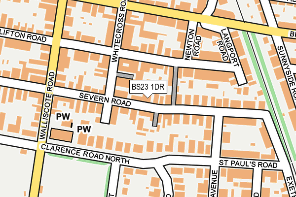 BS23 1DR map - OS OpenMap – Local (Ordnance Survey)