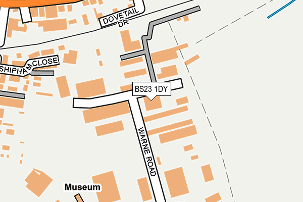 BS23 1DY map - OS OpenMap – Local (Ordnance Survey)