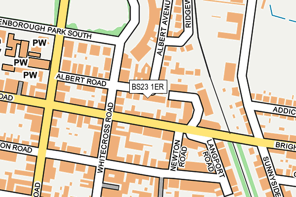BS23 1ER map - OS OpenMap – Local (Ordnance Survey)