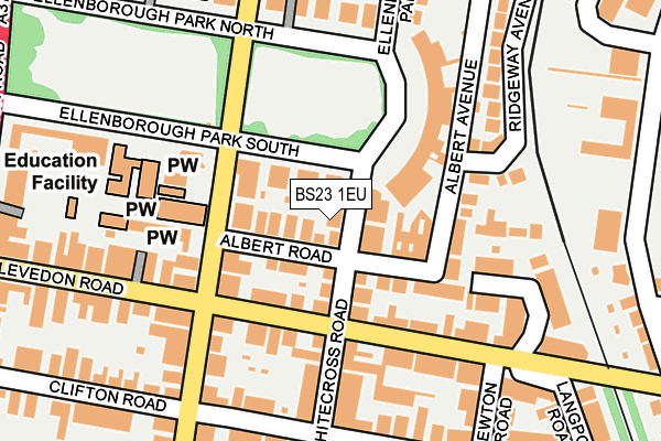 BS23 1EU map - OS OpenMap – Local (Ordnance Survey)