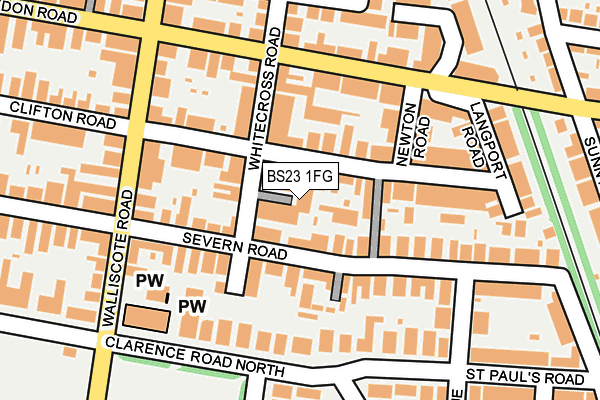 BS23 1FG map - OS OpenMap – Local (Ordnance Survey)