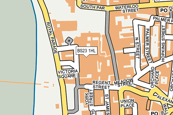 BS23 1HL map - OS OpenMap – Local (Ordnance Survey)