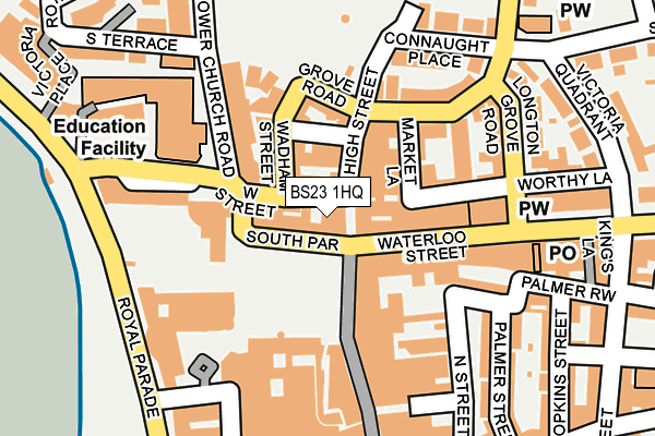 BS23 1HQ map - OS OpenMap – Local (Ordnance Survey)