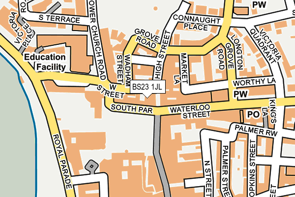 BS23 1JL map - OS OpenMap – Local (Ordnance Survey)