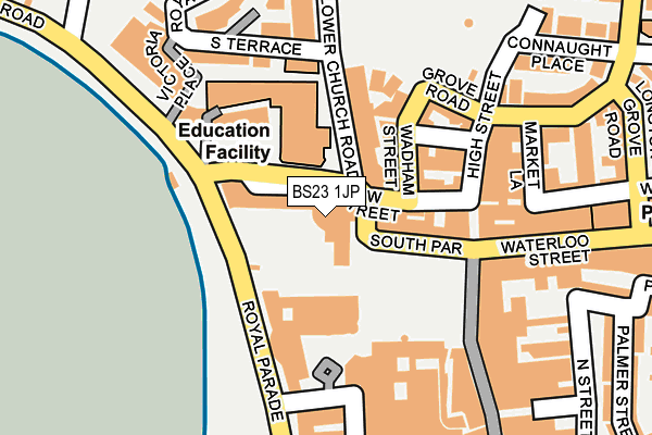 BS23 1JP map - OS OpenMap – Local (Ordnance Survey)