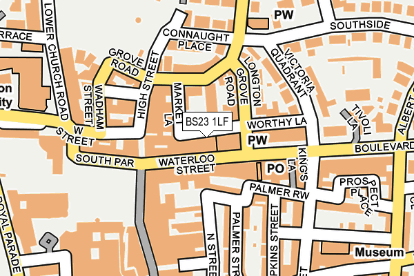 BS23 1LF map - OS OpenMap – Local (Ordnance Survey)