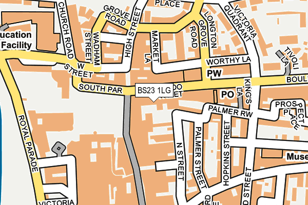 BS23 1LG map - OS OpenMap – Local (Ordnance Survey)