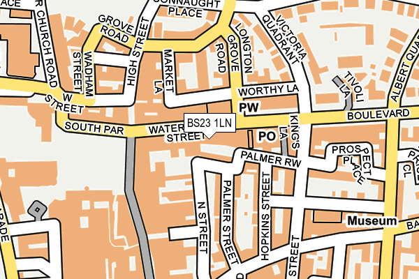 BS23 1LN map - OS OpenMap – Local (Ordnance Survey)