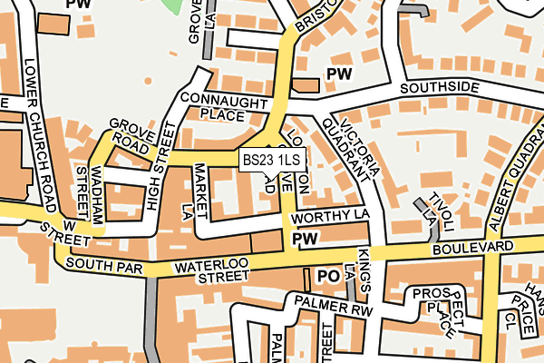BS23 1LS map - OS OpenMap – Local (Ordnance Survey)