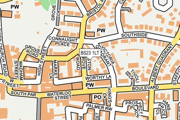 BS23 1LT map - OS OpenMap – Local (Ordnance Survey)