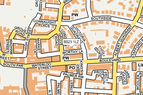 BS23 1LZ map - OS OpenMap – Local (Ordnance Survey)