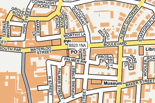 BS23 1NA map - OS OpenMap – Local (Ordnance Survey)