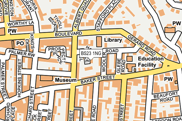 BS23 1NG map - OS OpenMap – Local (Ordnance Survey)