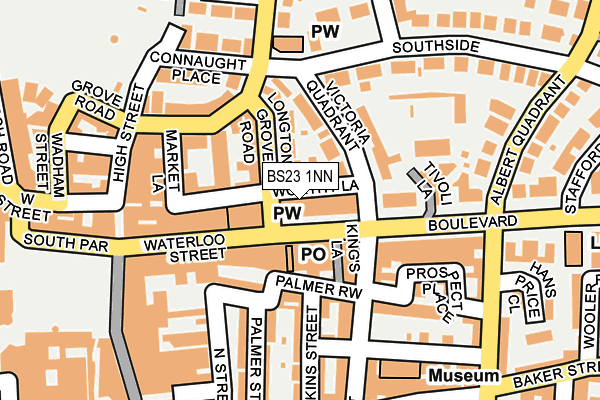 BS23 1NN map - OS OpenMap – Local (Ordnance Survey)