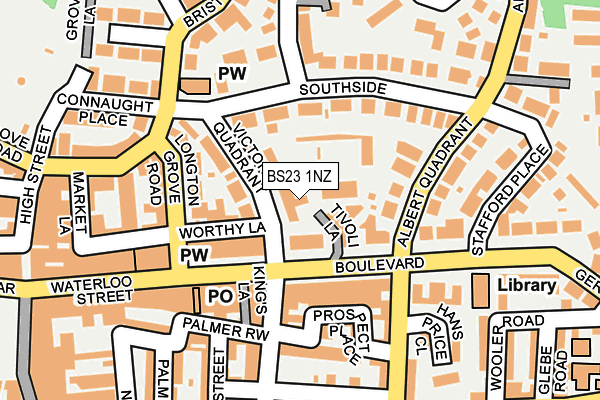 BS23 1NZ map - OS OpenMap – Local (Ordnance Survey)