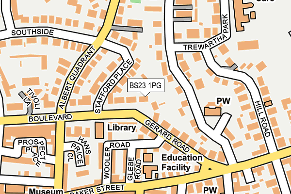 BS23 1PG map - OS OpenMap – Local (Ordnance Survey)