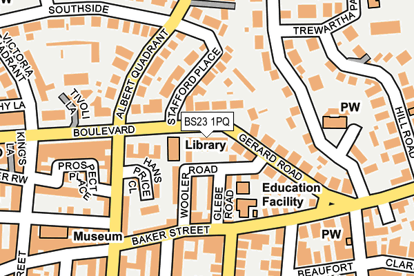 BS23 1PQ map - OS OpenMap – Local (Ordnance Survey)