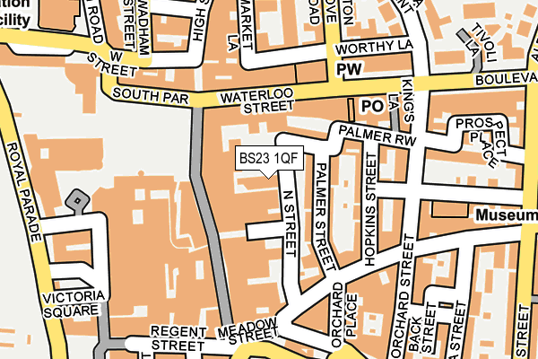 BS23 1QF map - OS OpenMap – Local (Ordnance Survey)