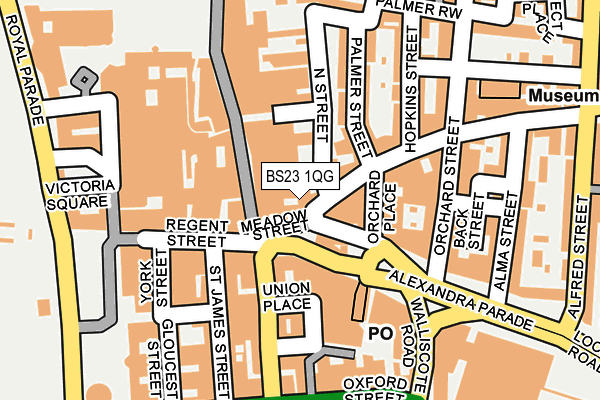 BS23 1QG map - OS OpenMap – Local (Ordnance Survey)