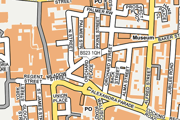 BS23 1QH map - OS OpenMap – Local (Ordnance Survey)