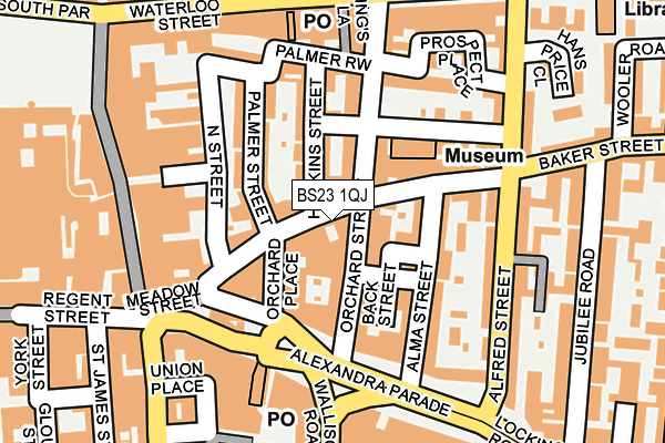 BS23 1QJ map - OS OpenMap – Local (Ordnance Survey)