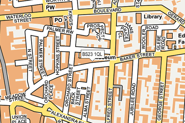 BS23 1QL map - OS OpenMap – Local (Ordnance Survey)