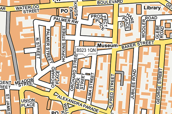 BS23 1QN map - OS OpenMap – Local (Ordnance Survey)