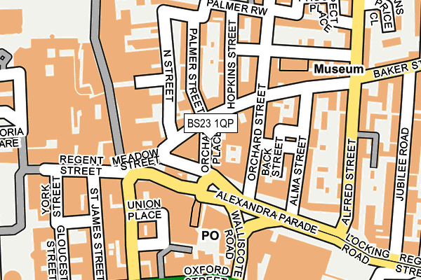 BS23 1QP map - OS OpenMap – Local (Ordnance Survey)