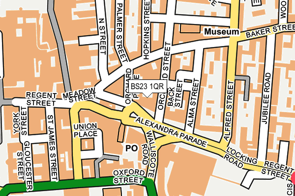 BS23 1QR map - OS OpenMap – Local (Ordnance Survey)