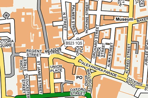 BS23 1QS map - OS OpenMap – Local (Ordnance Survey)