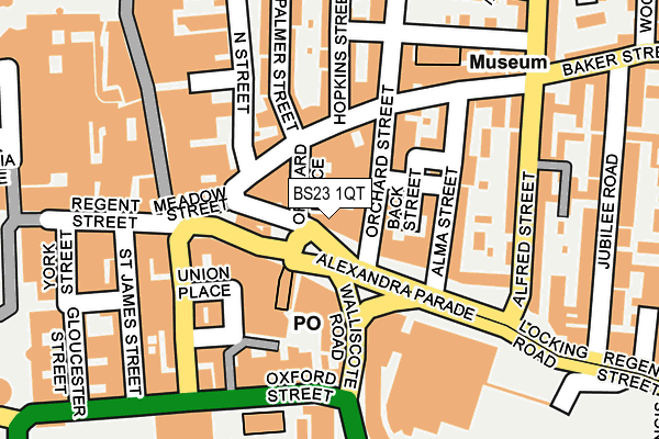 BS23 1QT map - OS OpenMap – Local (Ordnance Survey)