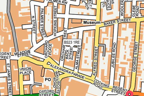 BS23 1RE map - OS OpenMap – Local (Ordnance Survey)