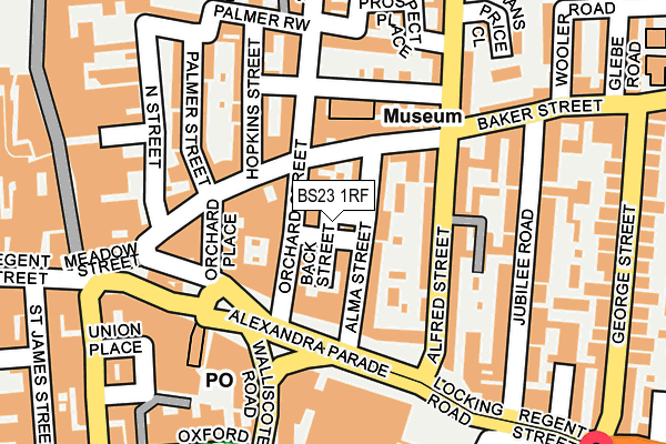 BS23 1RF map - OS OpenMap – Local (Ordnance Survey)