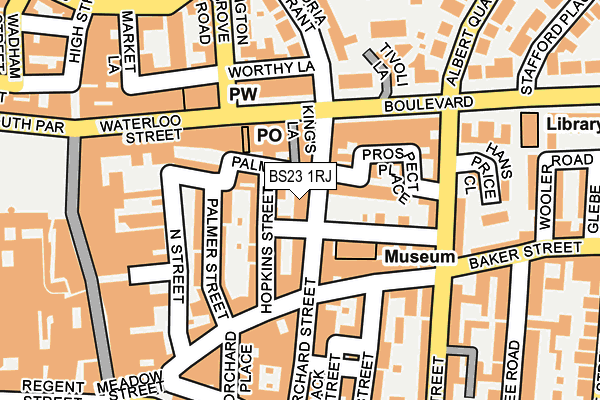 BS23 1RJ map - OS OpenMap – Local (Ordnance Survey)