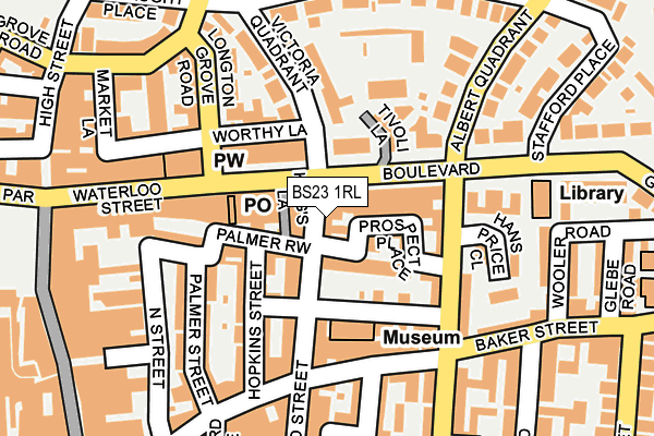 BS23 1RL map - OS OpenMap – Local (Ordnance Survey)