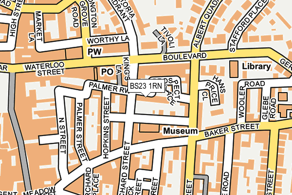 BS23 1RN map - OS OpenMap – Local (Ordnance Survey)