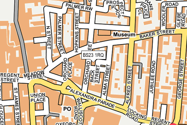 BS23 1RQ map - OS OpenMap – Local (Ordnance Survey)