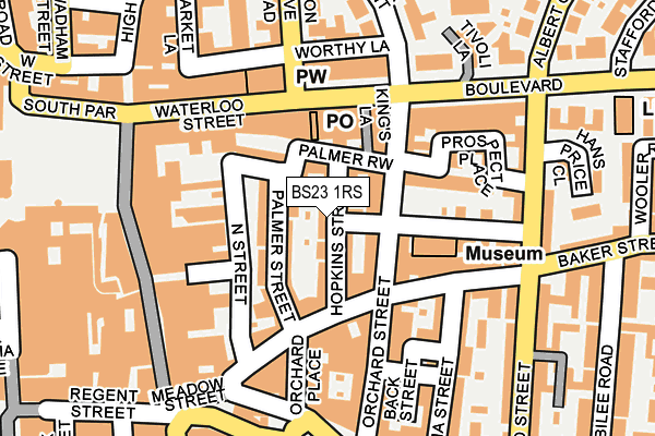 BS23 1RS map - OS OpenMap – Local (Ordnance Survey)