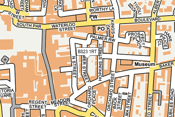 BS23 1RT map - OS OpenMap – Local (Ordnance Survey)